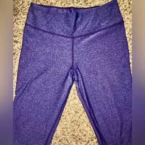 Nike Ten Less Plastic Bottles Dri-Fit Capri Leggings in Purple/Gray-ish